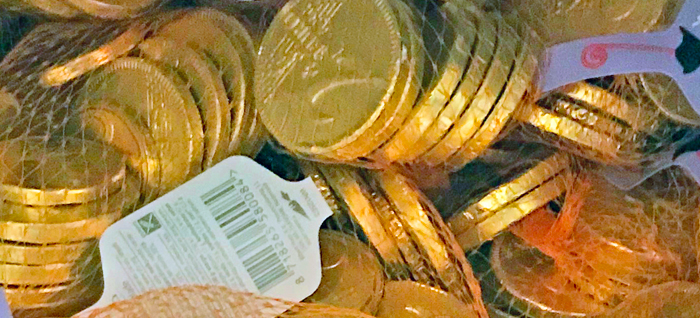 Dutch cocolate munten money at Sinterklaas time