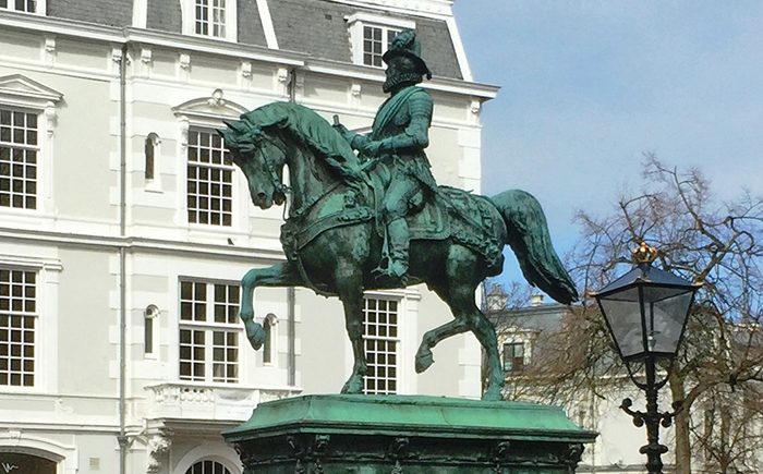 Dutch Willem I equestrian monument in The Hague Netherlands