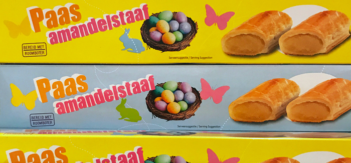 Paas Amandelstaaf - Dutch Easter tube-like pastry with almond filling