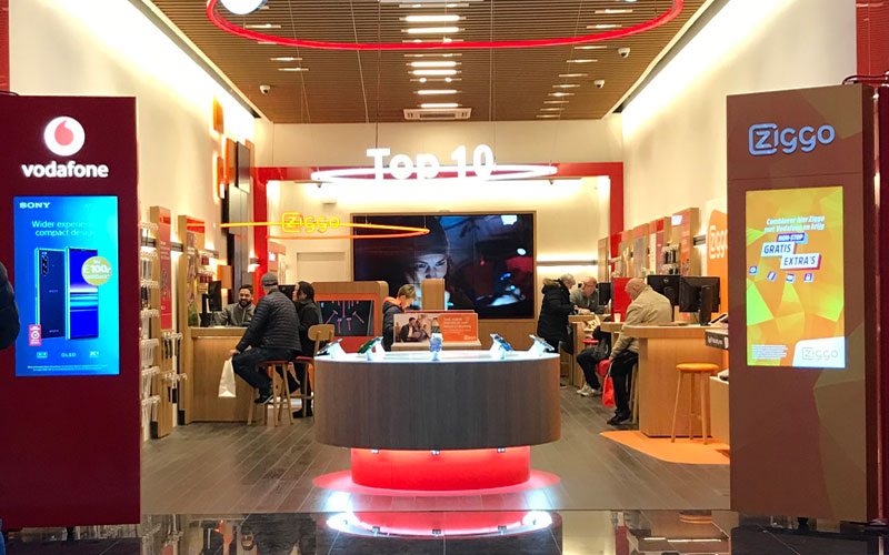 Vodafone Ziggo store at mall in Netherlands