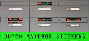 Dutch mailbox stickers