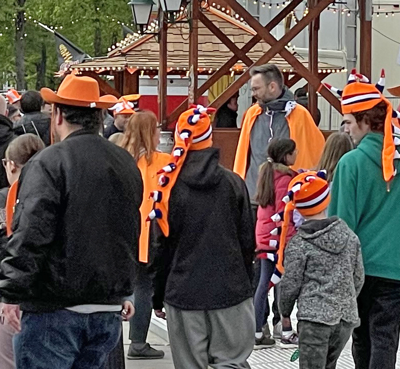 Dressing in orange for King's Day in the Netherlands