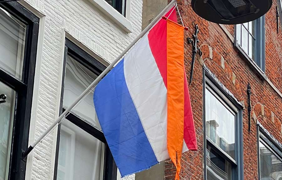 Kings Day in Netherlands flag