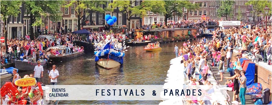 Amsterdam Hague Rotterdam festivals parades Netherlands