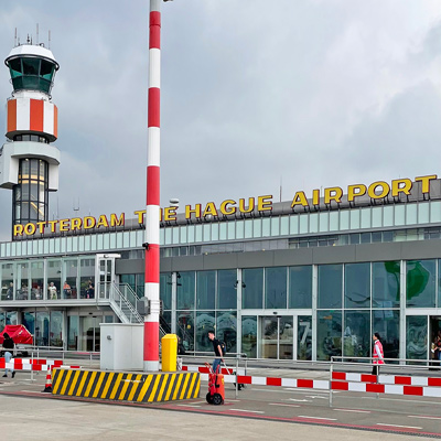 Rotterdam-The Hague Airport below sea level